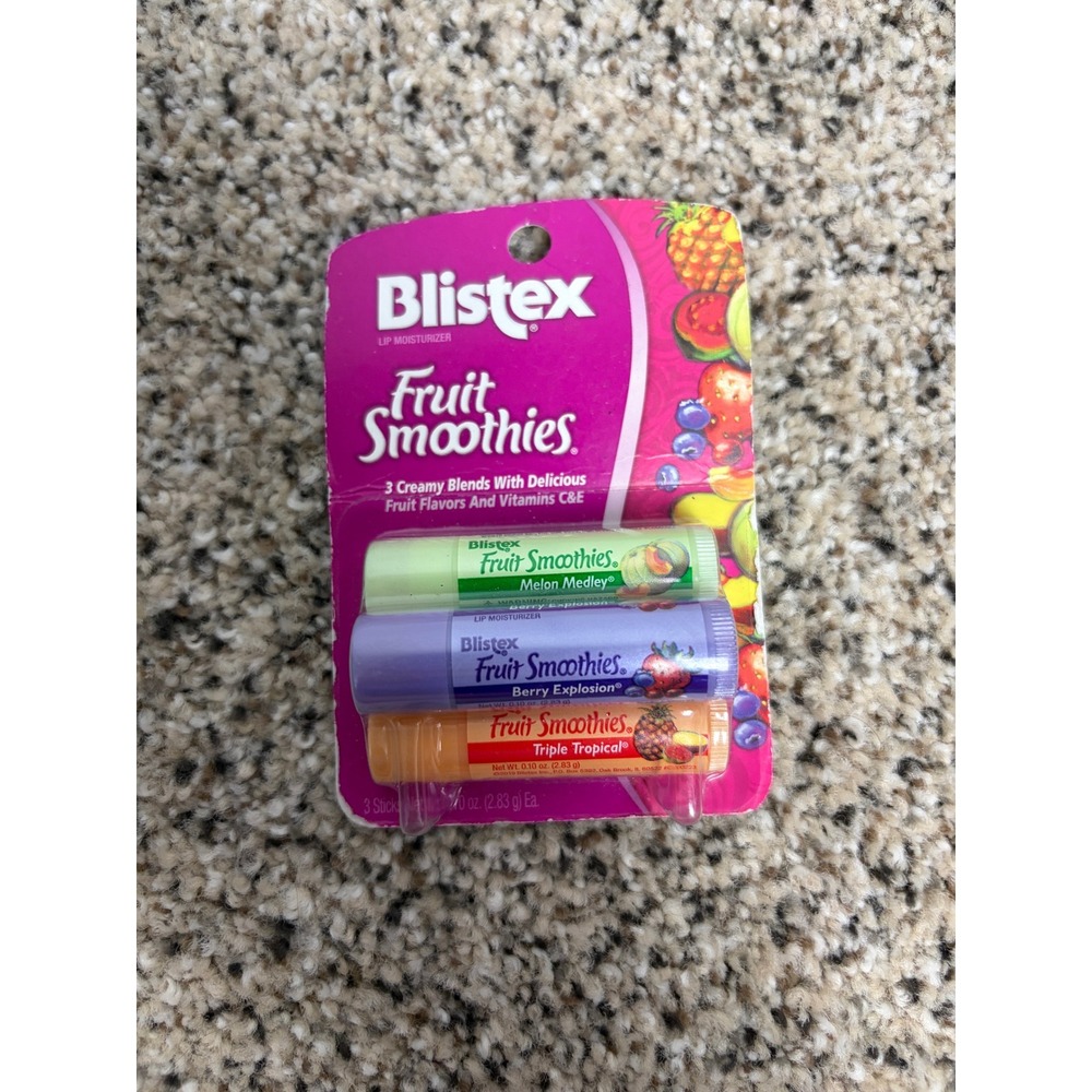 Blistex Fruit Smoothes Lip Balm 3 Pack Vitamin C E